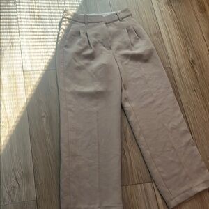 Aritzia Cream Wide Leg Women's Pants